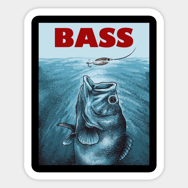 Fishing bass Sticker by akawork280